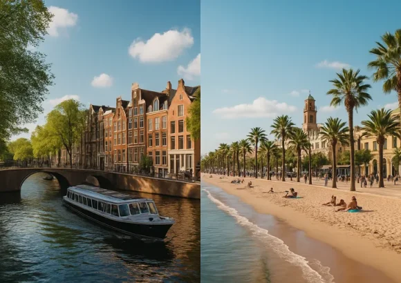 Van Amsterdam naar Valencia: waar grachten overgaan in mediterrane charme aan boulevard en strand
