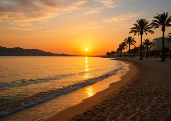 Zonsondergang en zeezicht: Es pouet, de relaxte strandparel van Sant antoni op Ibiza